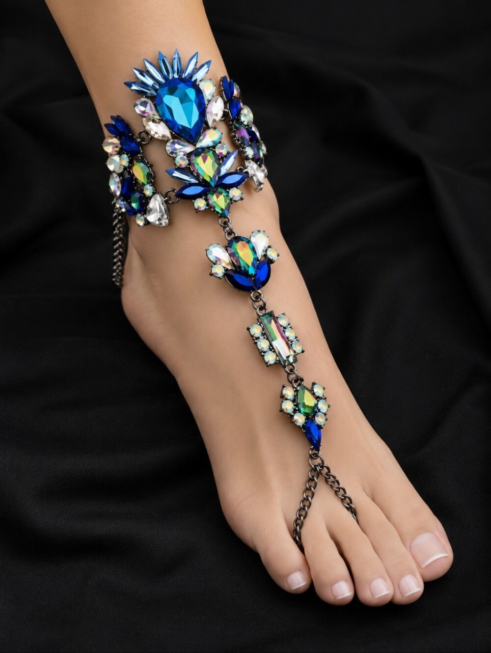 💋WRIST/ FOOT JEWELED CHAIN BRACELET!!!